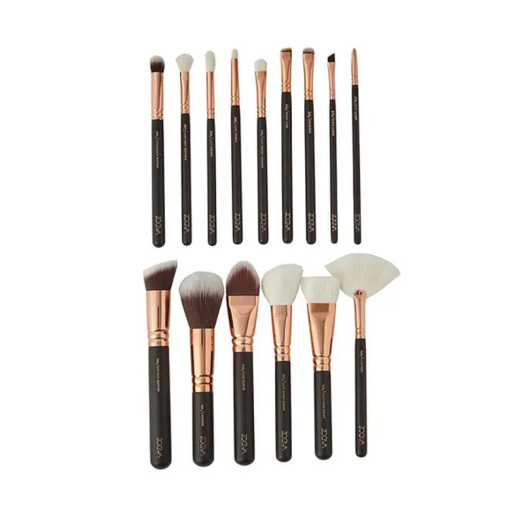 zoeva Makeup Brush Set - Black and Golden