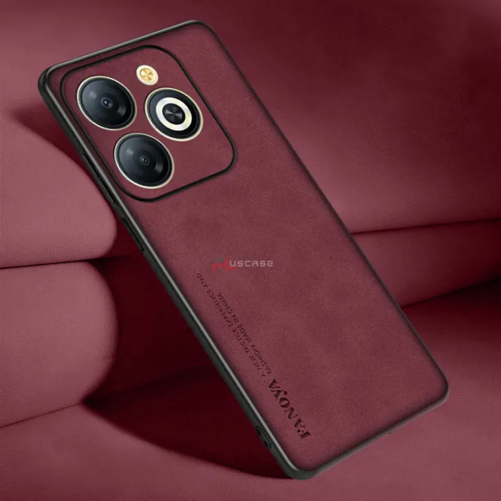 PlusCase%20for%20Infinix%20Smart%208%20/%20Infinix%20Hot%2040i%20Soft%20Frame%20PU%20Leather%20Slim%20Matte%20Durable%20Shockproof%20Case%20-%20Image%207