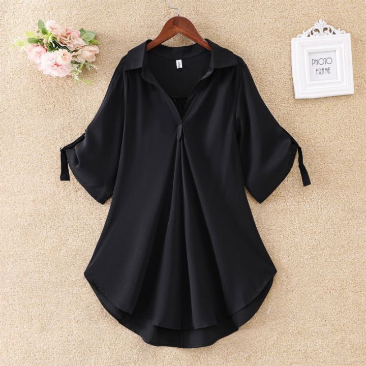 Medium,%20Long%20and%20Short%20Sleeve%20Chiffon%20Shirt%20Women's%20Summer%20New%20Large%20Size%20Loose%20Waist%20Tight%20Slimming%20Chiffon%20Blouses%20for%20Women%20-%20Image%206