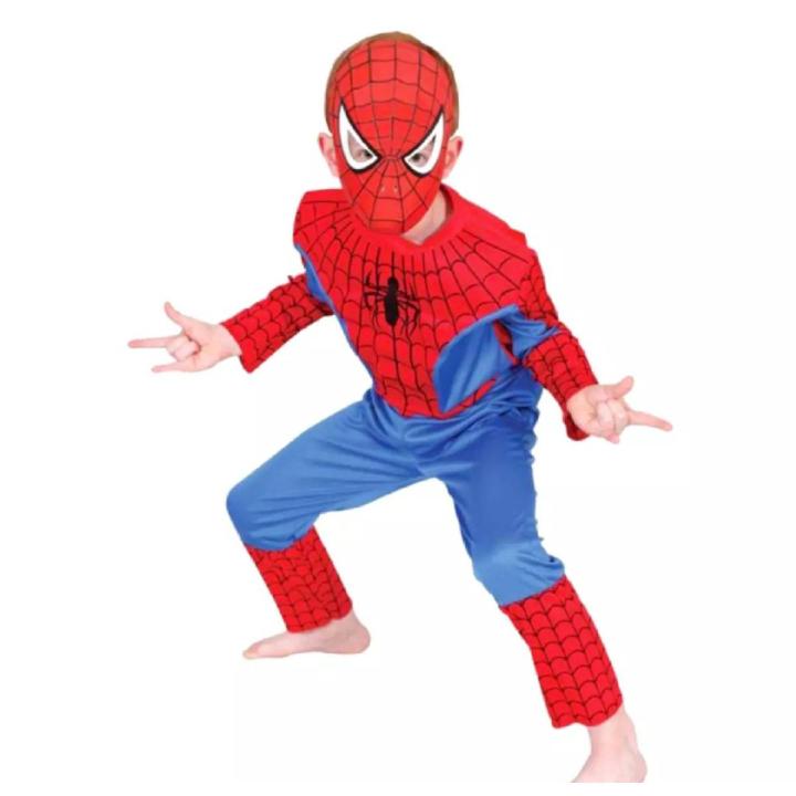 Spiderman Fancy Dress Costume Superhero Costume Kids Cartoon