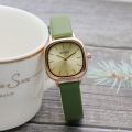 Fashion Watch Oval Small Dial Thin Belt Student Dress Leather Strap Wristwatches for Women.