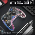 Wireless Transparent RGB Video Gamepads Game Controller Joystick STK-7039RG Compatible For Switch Pro Windows 7/8/10 And PC Steam. 