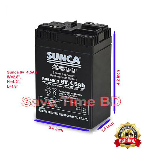Sunca%206v.4.5Ah%20Sunnca%20Rechargeable%20Battery%20Fan%20Ride%20On%20Power%20Car%20Chan.Seal%20-Acid%20Acid%20Battery,%20Acid%20Battery%20-Maintenance%20Free%20-%20Image%202