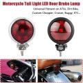Motorcycle LED Rear Tail Light Brake Stop Lamp Moto LED Tail Light for Bobber Chopper Cafe Chrome.