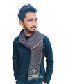 Black And Grey Winter Woolen Scarf, Soft Muffler Stylish Fashion Scarf For Men And Women.