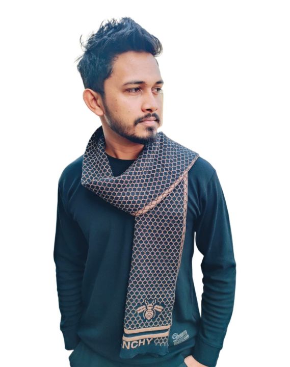 Black%20And%20Grey%20Winter%20Woolen%20Scarf,%20Soft%20Muffler%20Stylish%20Fashion%20Scarf%20For%20Men%20And%20Women%20-%20Image%202