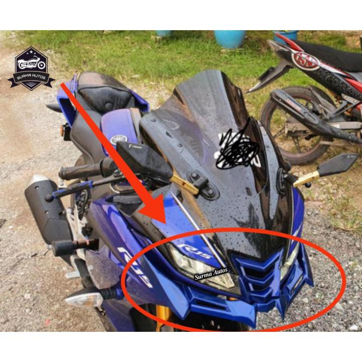 Motorcycle Front Winglet For YAMAHA R15 V3 Long New Winglet (Blue ...