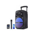 Bluetooth Wireless Microphone And Rechargeable Functions With Trolley Speakers = Speaker Size 12 " -  Bluetooth Speaker. 