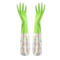 High Quality Silicone Hand Gloves With Foam Durable for Dishwashing and Household Cleaning - Waterproof, Long Cuff, Flock Lining, Non-Slip Thermal Grip. 