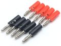 4mm Red & Black Banana Plug with Hard Plastic Cover & Screw Terminals.