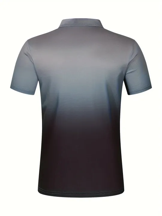 2024%20New%20Summer%20Men's%20Gradient%20Zipper%20T-shirt%20with%20Polo%20Collar,%20Extra%20Large%20Short%20sleeved%20Top,%203XL%20Retro%20Men's%20Casual%20T-shirt%20-%20Image%205
