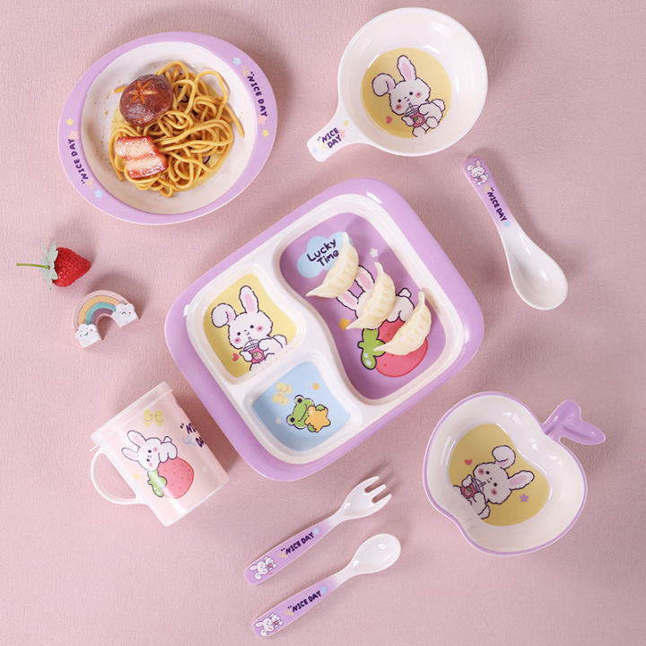Children's%20tableware,%20supplementary%20food%20bowls,%20eating%20grids,%20plates,%20baby%20babies,%20forks,%20spoons,%20milk%20cups,%20melamine,%20resistant%20to%20falling,%20primary%20school%20plates%20-%20Image%203