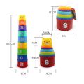 Children Puzzle Pyramid Tower Cup Stacking Duck Toys Baby Montessori Educational Beach Kids Pool Bathtub Toy 0-12 Month Boy Gift.