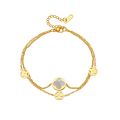 Nabest Stainless Steel Four Leaf Clover Bracelets Women non Tarnish Jewelry Gold Plated Clovers Bracelet collections.