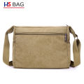 Men's Canvas Shoulder Bag Korean Style Large-Capacity Crossbody Bag Outdoor Leisure Travel Backpack Washable Backpack.