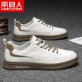Nanjiren Men's Shoes2023Spring Low-Top White Shoes Men's Trendy Shoes Casual Leather Shoes Summer Flat Sneakers Men. 