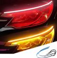 2pcs Red 45cm Daytime Running Light Flexible Strip Waterproof Flashing Yellow 12V 2PCS car accessories.