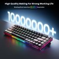 GEODMAER 2.4G Wireless Gaming Keyboard Rechargeable Backlit Gaming Keyboard 68 Keys Anti-ghosting No-Conflict Keyboard for PC.