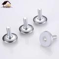 New 4Pcs Steel Furniture Legs Anti-slip Base Table Cabinet Leg Pad Adjustable Leveling Feet Leveler M8 M10 Screw 13mm-27mm. 