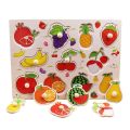 Montessori Baby Wooden Toys 1 2 3 Years Children Hand Grab Board Puzzle Game Toddler Fine Motor Skills Educational Toys for Kids.