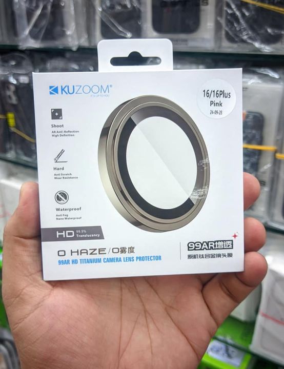 KUZOOM Camera Lens Glass Film For iPhone 16 and 16 Plus /16+