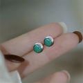 Carat Stud Ear Ring Handcrafted Artificial Jade Ladies Ear Stud. 