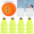 Self Study Badminton Trainer Single-Player Practice Robot Kids Shuttlecock Rebound Professional Stretch Badminton Training Tool. 