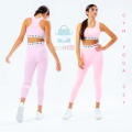 Yoga Gym Bra and Leggings Set for Women – Cotton and Elastic, Comfortable Fit.