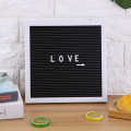 25cm*25cm Message Plastic Letter Board Sign Changeable Letters Numbers Room Decor (White Frame). 