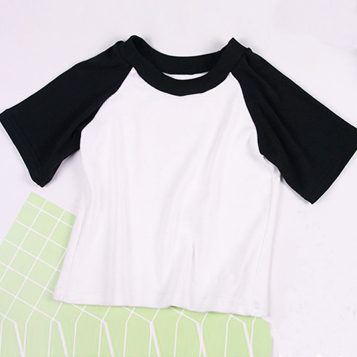 DICLOUD%20Splice%20Casual%20Tees%20Ladies%20Simple%20O%20Neck%20Short%20Sleeve%20Short%20Tops%20Women%20Fashion%20Tight%20White%20Black%20T%20Shirt%20Female%20-%20Image%206