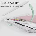 Transparent Pencil Holder Cover For iPad Air 5 Air 4 3 2 1 iPad 10th 9 8 7 6 th Gneration Pro 10.5 11 inch Soft Siliicone Case. 