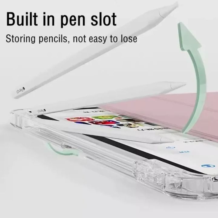 Transparent%20Pencil%20Holder%20Cover%20For%20iPad%20Air%205%20Air%204%203%202%201%20iPad%2010th%209%208%207%206%20th%20Gneration%20Pro%2010.5%2011%20inch%20Soft%20Siliicone%20Case%20-%20Image%204