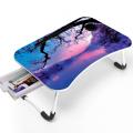 Printed Foldable Laptop Table With Drawer - Laptop Table. 