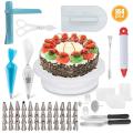 Goglor 164 Pcs Multi-function Cake Decorating Kit for Beginners, Cake Turntable Set Pastry Tube Fondant Tool for Kitchen Dessert Baking Supplies. 