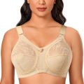 Lace Bra Women's Bra Minimizer Push Up Full Figure Wireless Large Bosom Bra Plus Size 36 38 40 42 44 46 48 50 B C D E. 