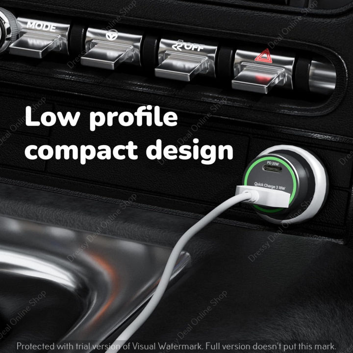 GEEOO%20CC13%20PD+USB%20Dual%20Port%20Super%20Fast%20Car%20Charger%2033Watt%20-%20Image%202