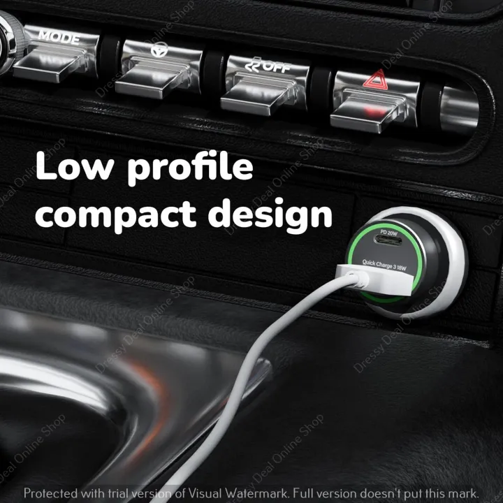 GEEOO%20CC13%20PD+USB%20Dual%20Port%20Super%20Fast%20Car%20Charger%2033Watt%20-%20Image%202
