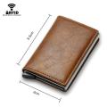 SAKURA DIENQI Carbon Fiber Card Holder Wallets Men Brand Rfid Black Magic Trifold Leather Slim Mini Wallet Small Money Bag Male Purses. 