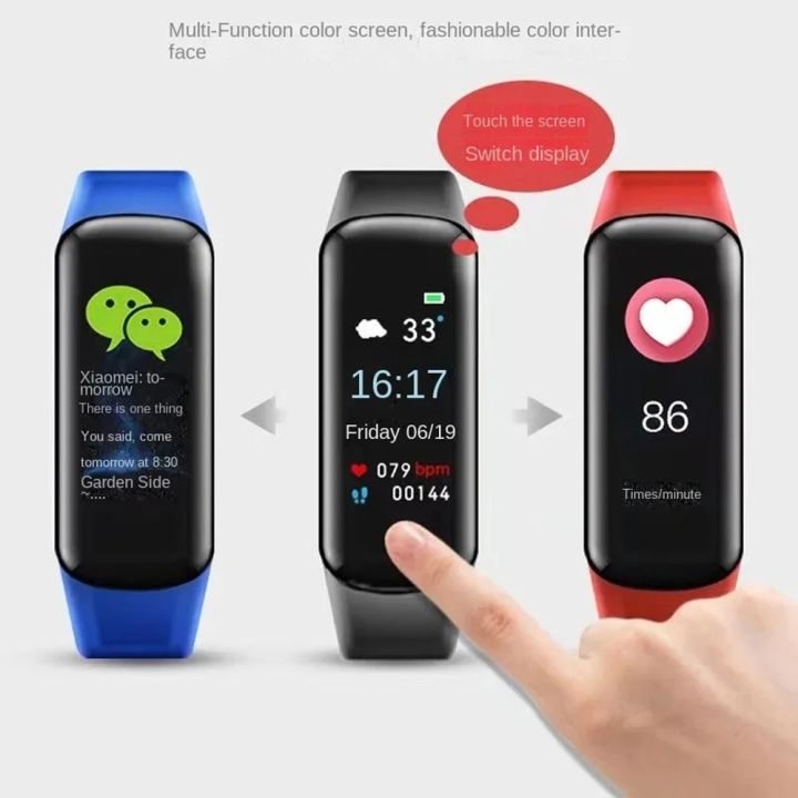 %E3%80%90Pre-order%E3%80%91%20Timack%C2%AE%20C1%20Plus%20Waterproof%20Sport%20Smart%20Band%20Fitness%20Pedometer%20Monitor%20Smart%20Bracelet%200.96"%20Color%20Screen%20Men%20Women%20Smartwatch%20Multifunctional%20Sports%20Bracelet%20For%20Android%20IOS%20Unisex%20-%20Image%202