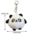 Cute Chubby Plush Panda Keychain Pendant Plush Doll Bag Pendant Simple Fashion PP Cotton Key Ring Bag School Bag Accessories Cherry Super Store.
