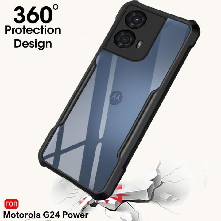 TheGiftKart%20Shockproof%20Crystal%20Clear%20Back%20Cover%20Case%20for%20Motorola%20Moto%20G24%20Power%20%7C%20360%20Degree%20Protection%20%7C%20Protective%20Design%20%7C%20Transparent%20Back%20Cover%20Case%20for%20Moto%20G24%20Power%20(PC%20&%20TPU,%20Black%20Bumper)%20-%20Image%203