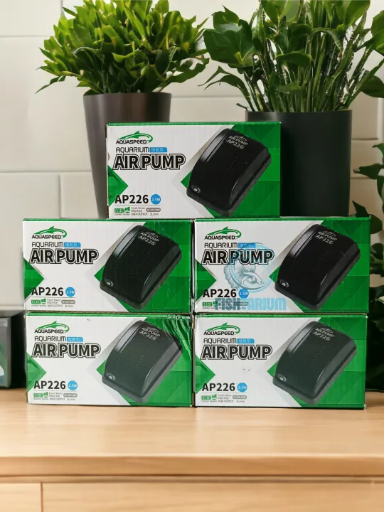 AQUASPEED%20(AP-226)%20Aquarium%20Air%20Pump%20-%20Single%20Output%20-%20Single%20Nozzle%20with%20Airline%20+T-connector%20+%20Flow%20Controller%20+%20Air%20Stone%20-%20Image%204
