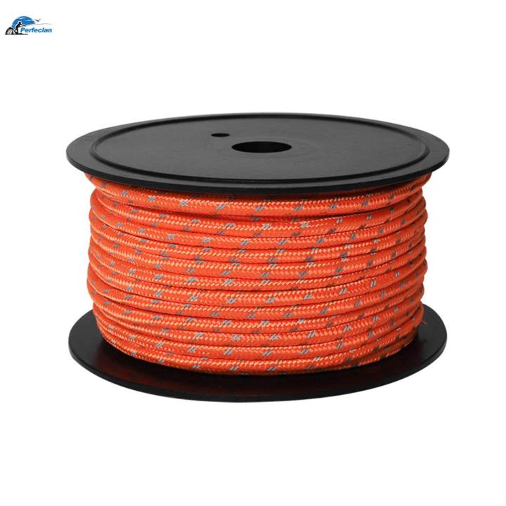 Camping 30M 6mm Reflective Tent Rope Guylines, Easy to Identify AT Night for Backpacking and Water
