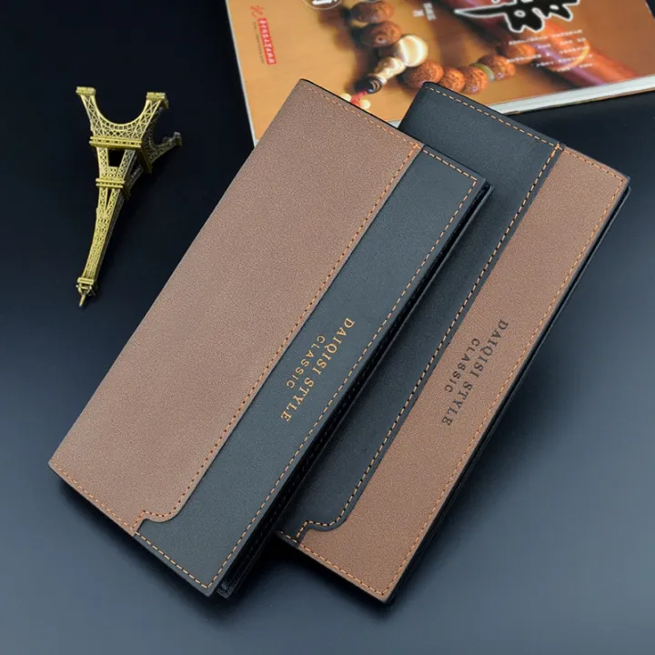 Men's%20Wallet%20Men's%20PU%20Soft%20Leather%20Wallet%20Men's%20Long%20Fashionable%20Splice%20Color%20Contrast%20Multi%20slot%20Card%20Bag%20Ultra%20thin%20Money%20Bag%20-%20Image%204