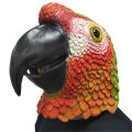 Novelty Parrot Mask Latex Animal Bird Head Mask Halloween Costume Headgear Cosplay Party Props Zoo Masquerade Theater Props.