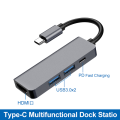 Usb 3.0 Hub Type C To Hdmi Splitter For Macbook Pro 13 Air M1 M2 Adapter Lap Computer Accessories Mac Mini Dock Station.