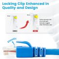 AMPCOM CAT6 CAT5E Pass Through RJ45 Modular Plug Network Connectors UTP 3/50μ Gold-Plated 8P8C Crimp End for Ethernet Cable.