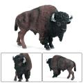 【3C VictoryEagle】Children'S Solid Simulation Model Wild Milk Cow Yak Toy Hand Bison Figurine.