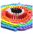 100pcs Color Wood Domino Game Blocks Set Educational Building and Stacking Toy Block Toys For Children. 
