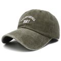 Unisex California 1987 Embroidered Black Cap Y2k Snap Back Hat Male Female Vintage Washed Cotton Baseball Hats for Women Men.